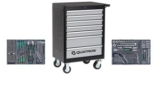 Quatros Wózek 7-szufladowy QS17072 z zestawem 124szt. narzędzi QS17072-124SP