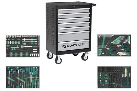 Quatros Wózek 7-szufladowy QS17072 z zestawem 188szt. narzędzi QS17072-188SV Quatros Wózek 7-szufladowy QS17072 z zestawem 188szt. narzędzi QS17072-188SV
