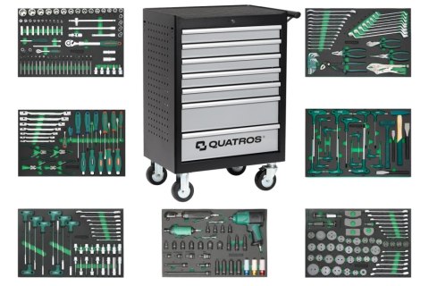 Quatros Wózek 7-szufladowy QS17072 z zestawem 295szt. narzędzi QS17072-295SV Quatros Wózek 7-szufladowy QS17072 z zestawem 295szt. narzędzi QS17072-295SV
