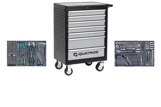 Quatros Wózek 7-szufladowy QS17073 z zestawem 124szt. narzędzi QS17073-124SP