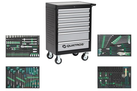 Quatros Wózek 7-szufladowy QS17073 z zestawem 188szt. narzędzi QS17073-188SV Quatros Wózek 7-szufladowy QS17073 z zestawem 188szt. narzędzi QS17073-188SV