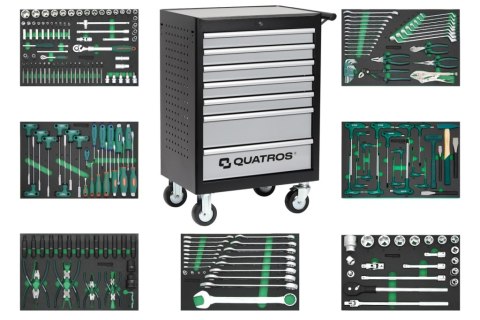 Quatros Wózek 7-szufladowy QS17073 z zestawem 236szt. narzędzi QS17073-236SV Quatros Wózek 7-szufladowy QS17073 z zestawem 236szt. narzędzi QS17073-236SV