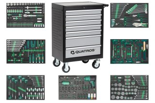 Quatros Wózek 7-szufladowy QS17073 z zestawem 295szt. narzędzi QS17073-295SV