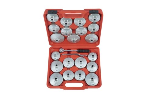 Quatros Zestaw 23szt. kluczy nasadowych aluminiowych do filtrów QS64111 Quatros Zestaw 23szt. kluczy nasadowych aluminiowych do filtrów QS64111