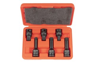 Quatros Zestaw bitów udarowych SPLINE M14-M18 z nasadką 1/2" QS50385
