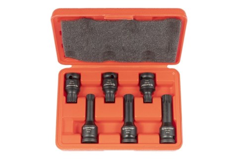 Quatros Zestaw bitów udarowych SPLINE M14-M18 z nasadką 1/2" QS50385