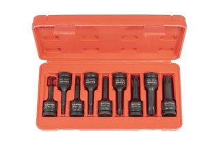 Quatros Zestaw bitów udarowych TORX T20-T70 z nasadką 1/2" QS50009