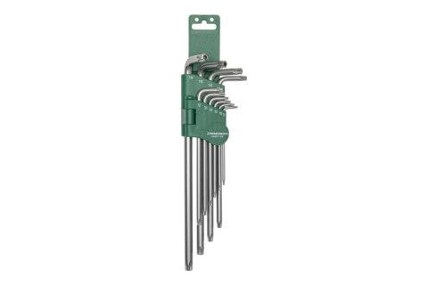 Jonnesway Zestaw 10szt. kluczy wpustowych TORX giętych bardzo długich z otworem T9-T50 H08S110S Jonnesway Zestaw 10szt. kluczy wpustowych TORX giętych bardzo długich z otworem T9-T50 H08S110S