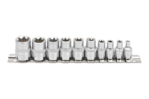 Jonnesway Zestaw 10szt. nasadek 1/4" i 3/8" E-TORX S06H310S Jonnesway Zestaw 10szt. nasadek 1/4" i 3/8" E-TORX S06H310S