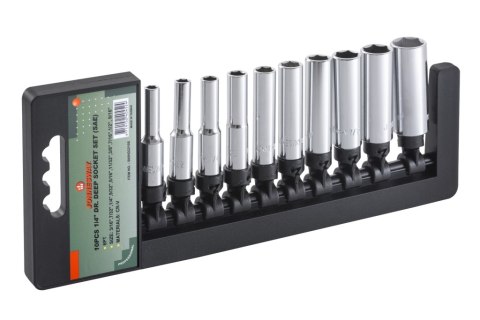 Jonnesway Zestaw 10szt. nasadek długich 1/4" 6-kątnych calowych S05HD2210S