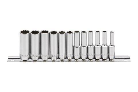 Jonnesway Zestaw 12szt. nasadek długich 1/4" 12-kątnych metrycznych S05HD2712S Jonnesway Zestaw 12szt. nasadek długich 1/4" 12-kątnych metrycznych S05HD2712S