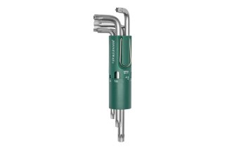 Jonnesway Zestaw 8szt. kluczy wpustowych TORX giętych długich z otworem (w obsadzie) T10-T50 H11ST108S