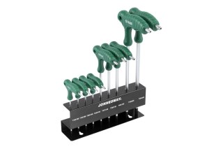 Jonnesway Zestaw 9szt. kluczy wpustowych TORX z uchwytem H10MT09S