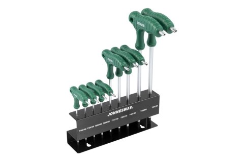 Jonnesway Zestaw 9szt. kluczy wpustowych TORX z uchwytem H10MT09S Jonnesway Zestaw 9szt. kluczy wpustowych TORX z uchwytem H10MT09S