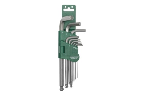 Jonnesway Zestaw 9szt. kluczy wpustowych ampulowych giętych z kulką 1.5-10mm H05SM109S Jonnesway Zestaw 9szt. kluczy wpustowych ampulowych giętych z kulką 1.5-10mm H05SM109S