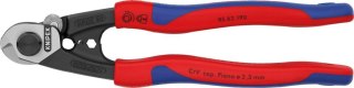 KNIPEX Nożyce do lin stalowych, 190mm, polerowane, 95 62 190, KNIPEX