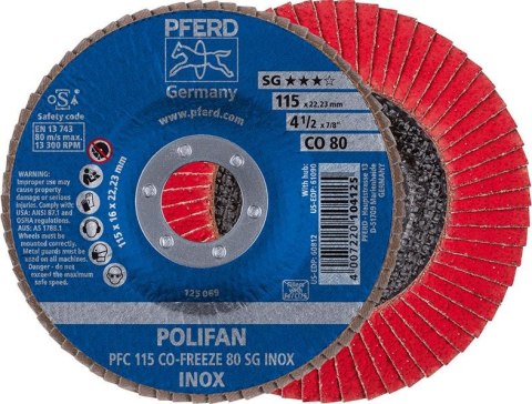 PFERD Sciernica listk./lamelk. COFREEZE,wysklep.115mm K80 Pferd