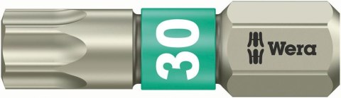 Wera Bit nierdzewny 1/4" DIN3126C6,3, do srub z gniazdem Torx 30x25mm Wera