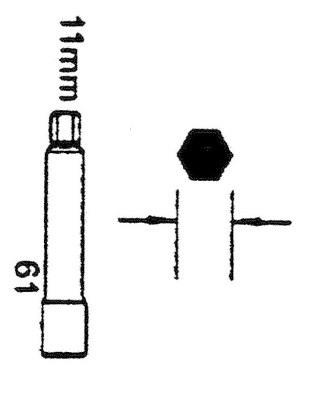 Jonnesway Klucz do amortyzatorów 6-kątny wewnętrzny 11mm AN050011-61