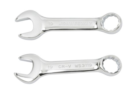 Jonnesway Klucz płasko-oczkowy krótki 19mm W53119 Jonnesway Klucz płasko-oczkowy krótki 19mm W53119
