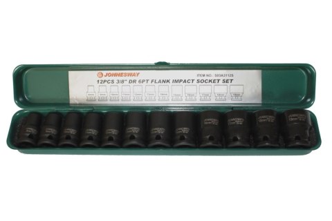 Jonnesway Zestaw 12szt. nasadek udarowych 3/8" S03A3112S Jonnesway Zestaw 12szt. nasadek udarowych 3/8" S03A3112S