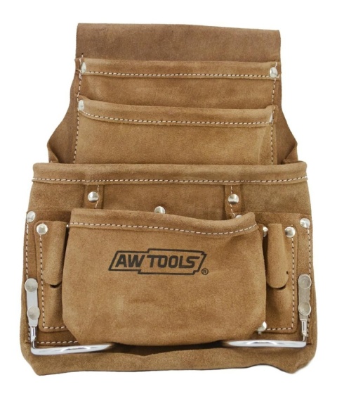 AWTools Kieszeń narzędziowa 10-przegród skórzana AW30603