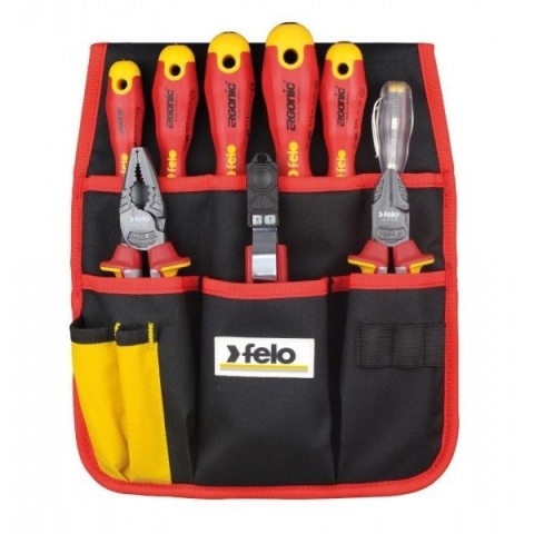 Felo Zestaw narzędzi dla elektryka + kieszeń narzędziowa 9el FL41399504 Felo Zestaw narzędzi dla elektryka + kieszeń narzędziowa 9el FL41399504