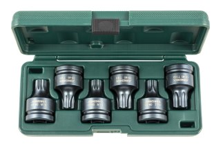 Jonnesway Zestaw 6szt. bitów udarowych TORX i SPLINE z nasadką 3/4" S64A6306S