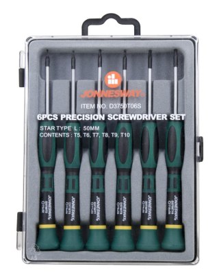 Jonnesway Zestaw 6szt. wkrętaków precyzyjnych TORX D3750T06S