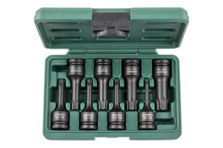 Jonnesway Zestaw 8szt. bitów udarowych TORX z nasadką 1/2" S06A408S