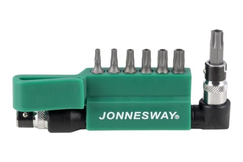 Jonnesway Zestaw bitów 1/4" TORX z otworem L=30mm z uchwytem S08H2ST8S Jonnesway Zestaw bitów 1/4" TORX z otworem L=30mm z uchwytem S08H2ST8S