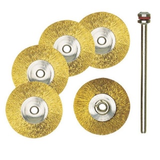 Proxxon Szczotki druciane mosiężne 22mm precyzyjne 5szt. PR28962