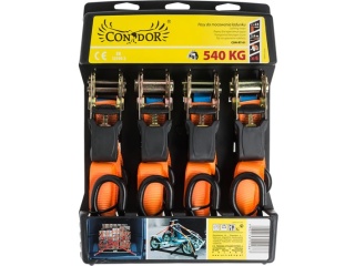 Drel Pasy do mocowania ładunku 3.8 m, 25 mm, 540 kg, 4 szt. CON-CRT-3001