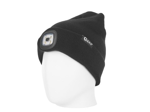 GEKO Czapka zimowa akumulatorowa z lampką LED (czarna) (100) G90407