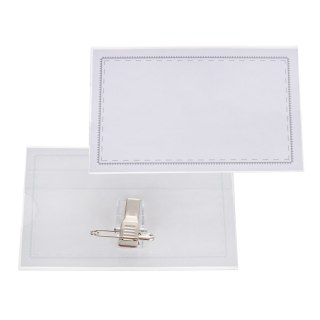 GEKO Identyfikator z klipsem i agrafką 90x56mm (10/2000) G79971