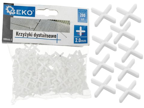 GEKO Krzyżyki dystansowe - 2,0mm - op.200szt (100) G00444-2