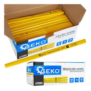 GEKO Ołówek do szkła i ceramiki 240mm 7B 100el. - kartonik wystawowy (10) G29008