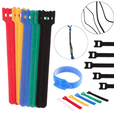 GEKO Opaska rzep - organizer do kabli 150mm x 12mm - zestaw 12szt (1000) G01401