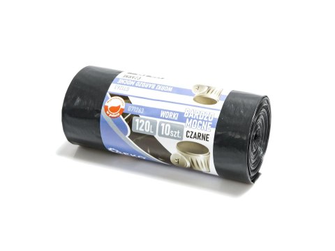 GEKO Worki na śmieci BARDZO MOCNE 120L (rolka 10szt) - czarne (18) G71263