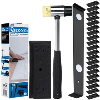 GEKO Zestaw do układania paneli podłogowych - młotek, łyżka i kliny 23el. (12) G30131