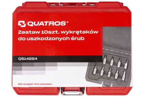 Quatros Zestaw wykrętaków do uszkodzonych śrub 10szt. QS14224
