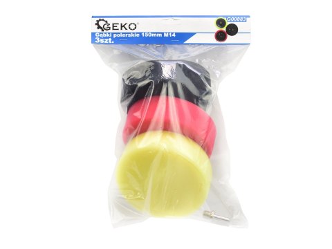 GEKO Gąbki polerskie 150mm M14 3szt. (30) G00883