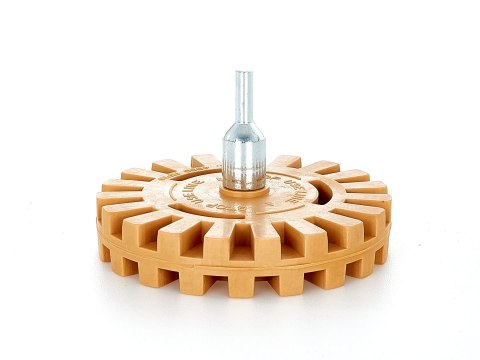 GEKO Gumowy krążek do usuwania kleju + adapter (karbowany) (100) G78909