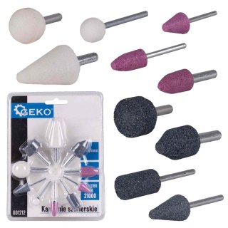 GEKO Kamienie szlifierskie 3mm/6mm 10el. (20/80) G01212