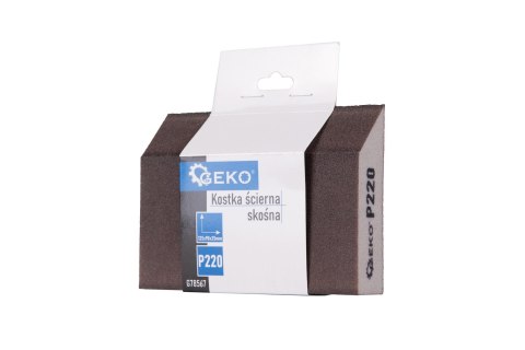 GEKO Kostka ścierna skośna 125x90x25mm P220 (250) G78567