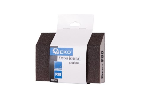 GEKO Kostka ścierna skośna 125x90x25mm P80 (250) G78562