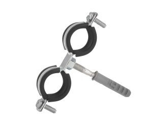 GEKO Obejma metalowa z gumą do rur podwójna 1" 32-36mm (200) G17283