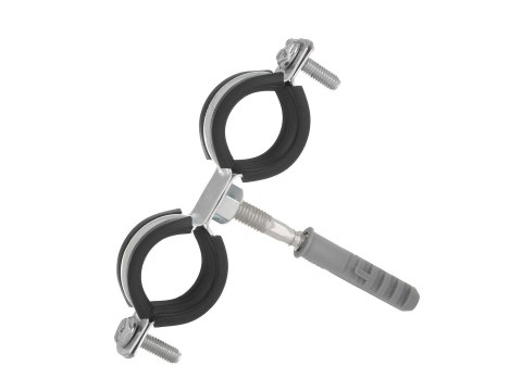 GEKO Obejma metalowa z gumą do rur podwójna 1" 32-36mm (200) G17283