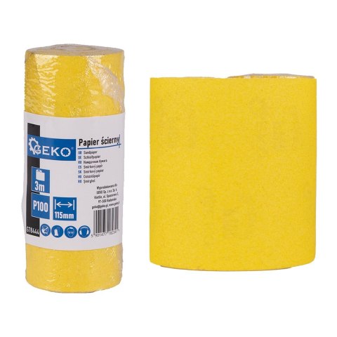 GEKO Papier ścierny - rolka 115mm x 3m P100 (100) G78444