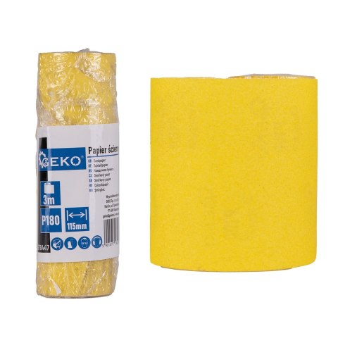 GEKO Papier ścierny - rolka 115mm x 3m P180 (100) G78447